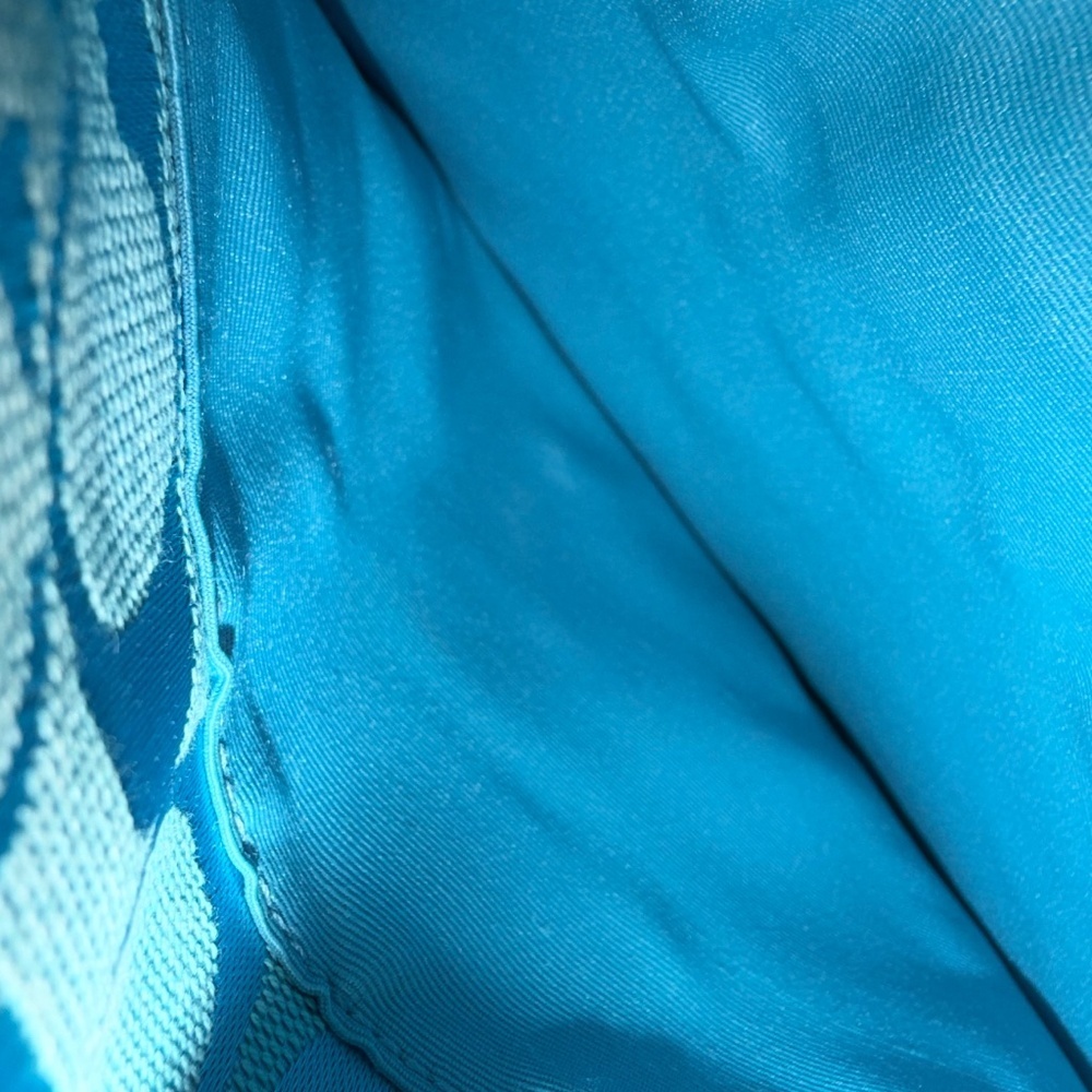 Y2K Vintage Coach Signature Logo Canvas and Suede Turquoise Colorful Crossbody - Picture 6 of 6